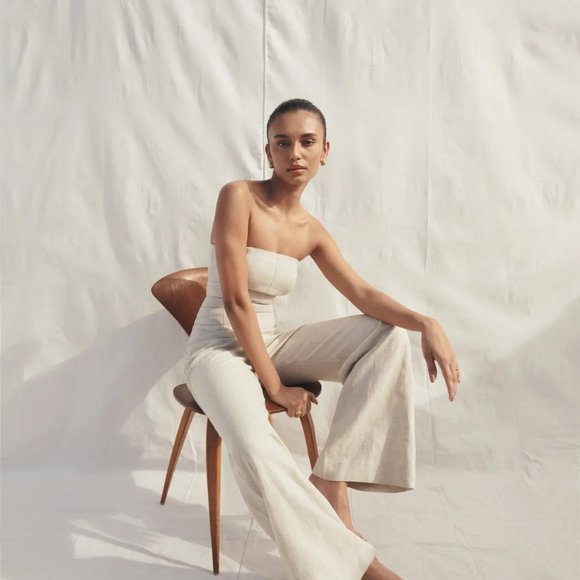 Reformation Jude Linen Jumpsuit - Size 8 - Picture 1 of 4